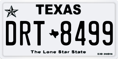 TX license plate DRT8499