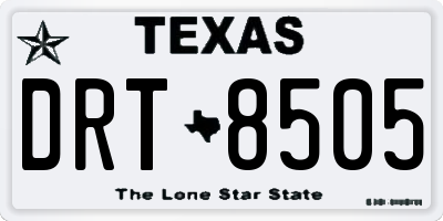 TX license plate DRT8505
