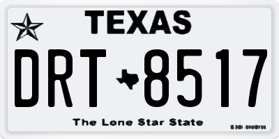 TX license plate DRT8517