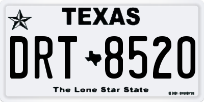 TX license plate DRT8520