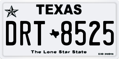 TX license plate DRT8525
