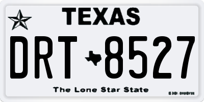 TX license plate DRT8527