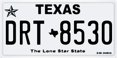 TX license plate DRT8530