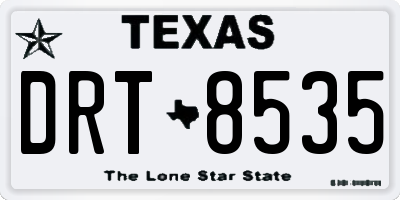 TX license plate DRT8535