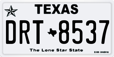 TX license plate DRT8537