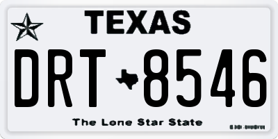 TX license plate DRT8546