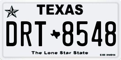 TX license plate DRT8548