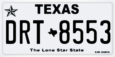 TX license plate DRT8553