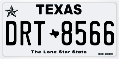 TX license plate DRT8566