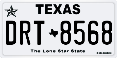 TX license plate DRT8568