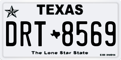 TX license plate DRT8569