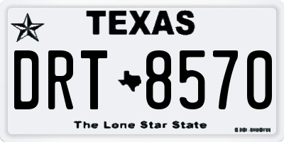 TX license plate DRT8570
