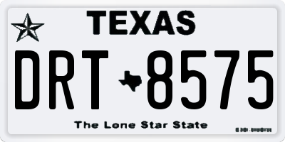 TX license plate DRT8575