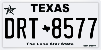 TX license plate DRT8577