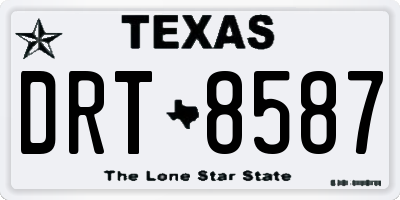 TX license plate DRT8587
