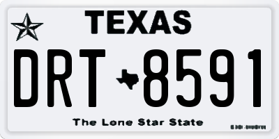 TX license plate DRT8591
