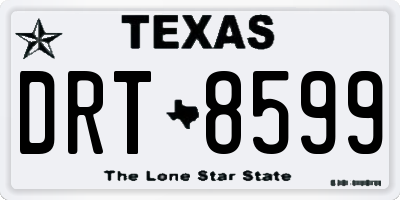 TX license plate DRT8599