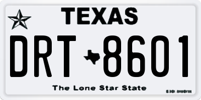 TX license plate DRT8601