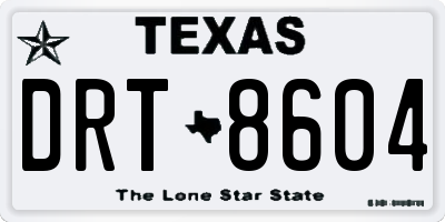 TX license plate DRT8604