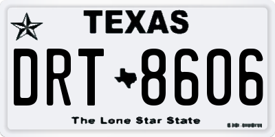 TX license plate DRT8606