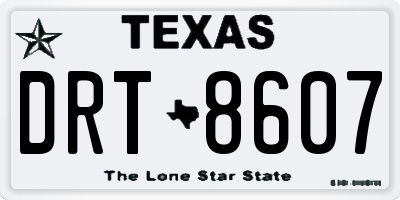 TX license plate DRT8607