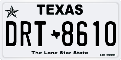 TX license plate DRT8610