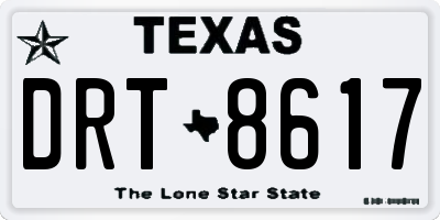 TX license plate DRT8617