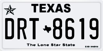 TX license plate DRT8619