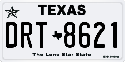 TX license plate DRT8621