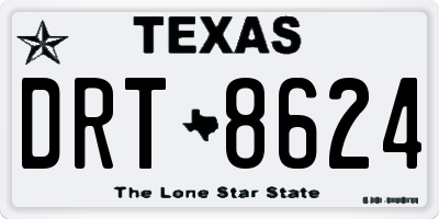 TX license plate DRT8624