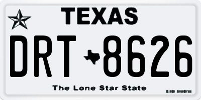 TX license plate DRT8626