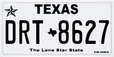 TX license plate DRT8627