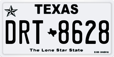 TX license plate DRT8628