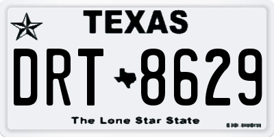 TX license plate DRT8629