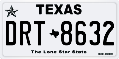 TX license plate DRT8632