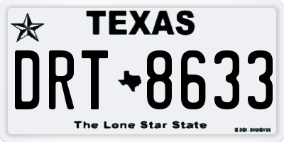 TX license plate DRT8633