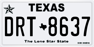 TX license plate DRT8637