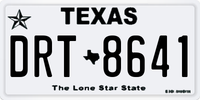 TX license plate DRT8641