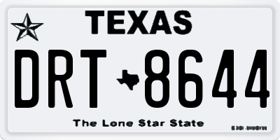 TX license plate DRT8644