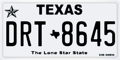 TX license plate DRT8645