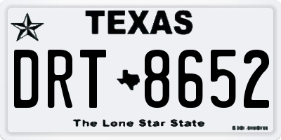TX license plate DRT8652