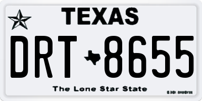 TX license plate DRT8655