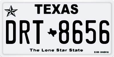 TX license plate DRT8656