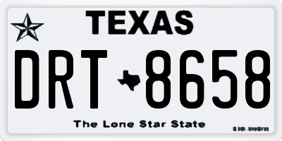 TX license plate DRT8658