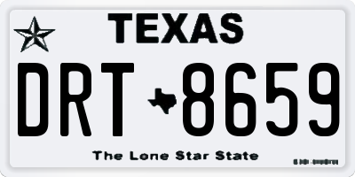 TX license plate DRT8659