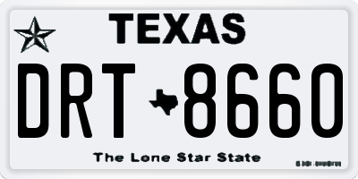 TX license plate DRT8660