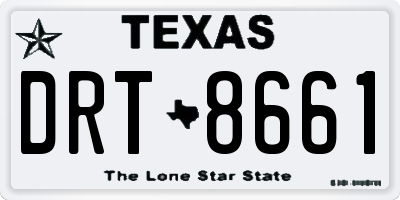 TX license plate DRT8661