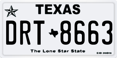 TX license plate DRT8663