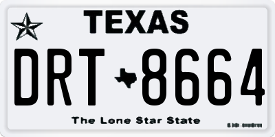 TX license plate DRT8664