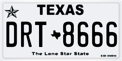 TX license plate DRT8666